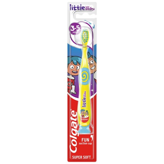 Colgate Little Kids Smiles Barnetannbørste  35 år (Super Soft) GUL