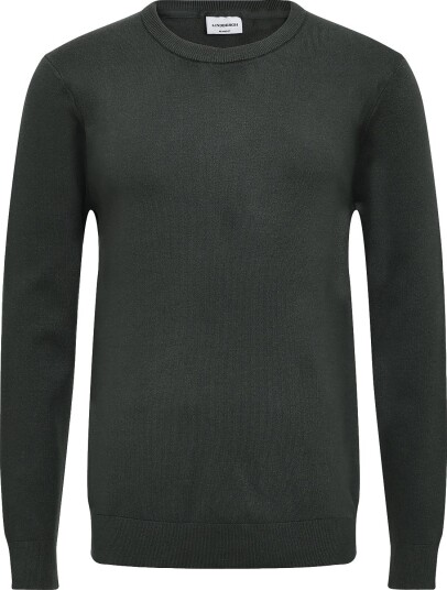 Lindbergh Ecovero O Neck Knit   GRANITE GREEN   M