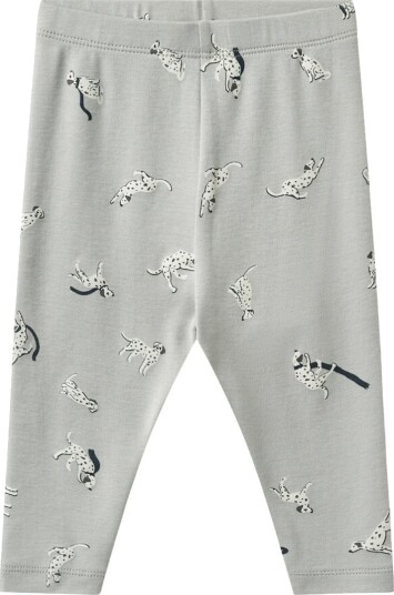 Wheat Leggings - Silas - Hunder med Dots - Wheat - 1 år (80) - Leggings - Grå