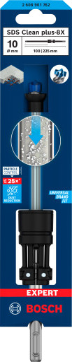 Bosch Hammerbor Sds Plus 8X Clean 10 Mm 10X100x225 Mm Uten Slangeadapter 2608901762
