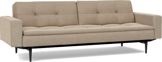 Sovesofa Dublexo med Armlener & Sort Styletto ben B 2014099