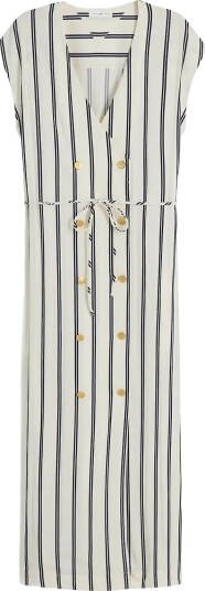 Tommy Hilfiger Nautical Stripe Ns Midi Dress   Cream   38