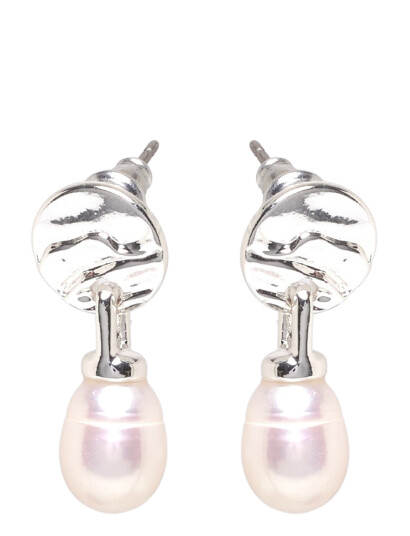 PILGRIM Heat Freshwater Pearl Earrings Silver Plated Silver One Size
