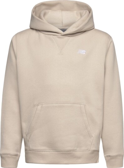 New Balance New Balance Brush Back Small Logo Hoodie Beige 122 New Balance New Balance Brush Back Small Logo Hoodie Beige 122