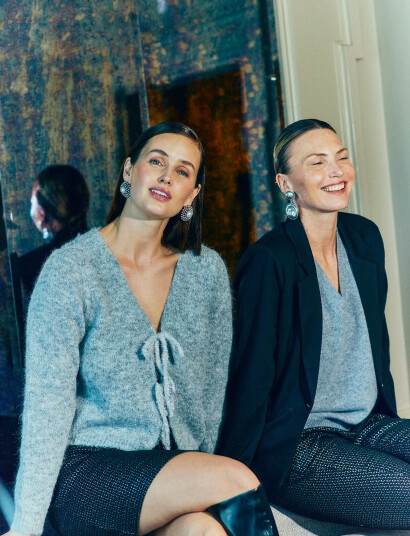 FREE/QUENT Fqgrslulu-Cardigan - Grey - L