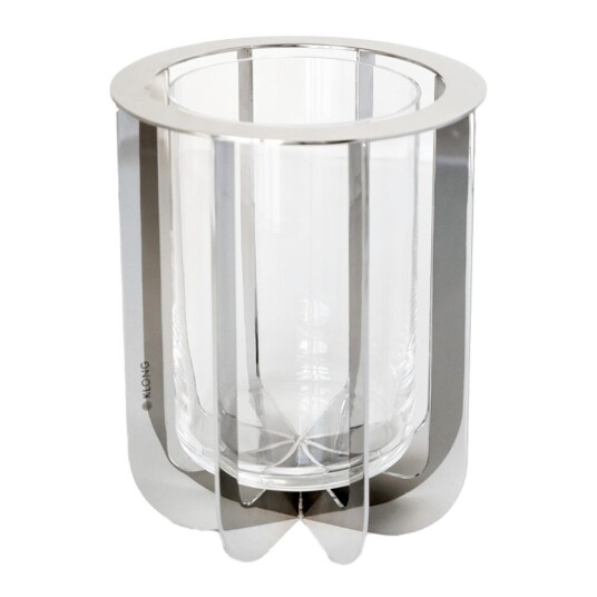 Klong Jazz vase 20 cm stål/glass Klong Jazz vase 20 cm stål/glass