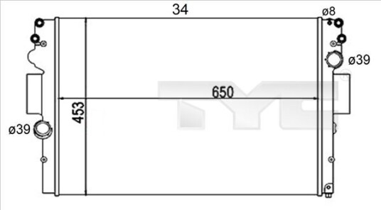 Radiator TYC 715 0004 R Radiator TYC 715 0004 R