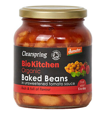 Clearspring bakte bønner (usøtet) Ø Demeter - 350 Gram Clearspring bakte bønner (usøtet) Ø Demeter - 350 Gram
