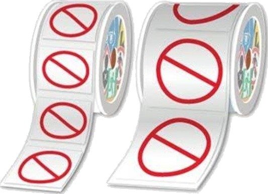Brother - pre-cutted prohibition labels - 500 label(s) - 50 mm diameter