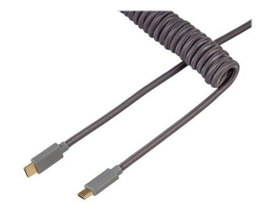 Keychron Custom Coiled Aviator USB-C Cable - Grey - Upgrade Accessories - Grå Keychron Custom Coiled Aviator USB-C Cable - Grey - Upgrade Accessories - Grå