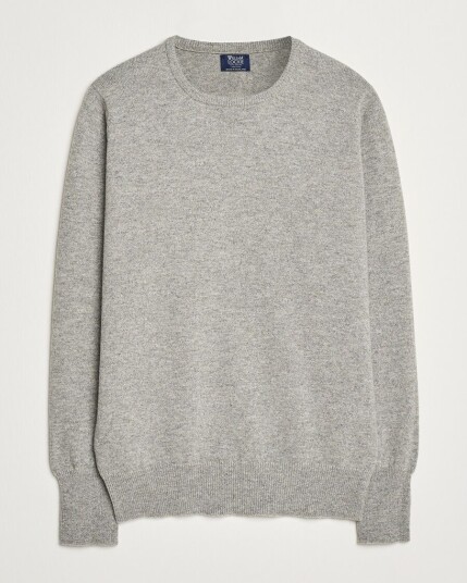 William Lockie Rob Lambswool Crewneck Flannel William Lockie Rob Lambswool Crewneck Flannel