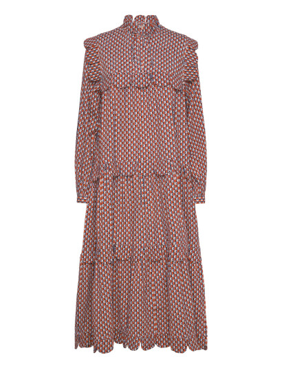 Stella Nova All Over Printed Midi Dress - Red - 34