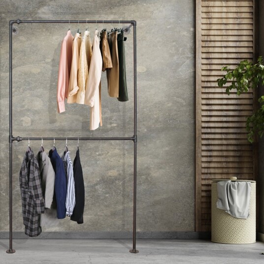 HARLEM VEGGHENGT KLESSTATIV 210X70 SORT