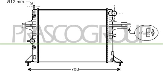 PRASCO OP017R005 Radiator motorkjøling