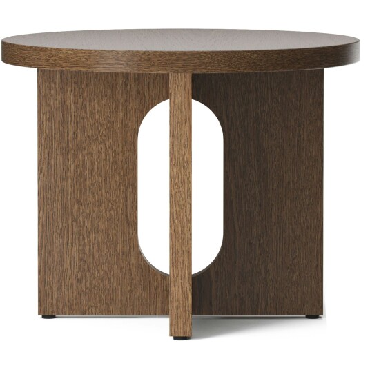 Audo Copenhagen Androgyne sidebord Ø 50 cm mørkbeiset eik Mørkbeiset eik-bordplate