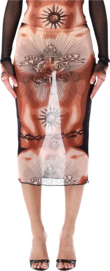 Jean Paul Gaultier Dame Skjørt Flerfarget S, Jean Paul Gaultier Dame Skjørt Flerfarget S,