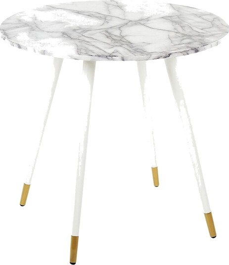 Wellon Spisebord 80 cm - Hvitt Gull
