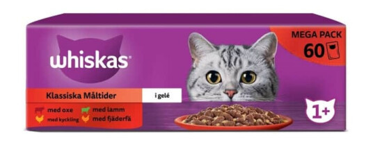 Whiskas 1+ Jelly Med Okse Lam Och Kylling 60X85 G