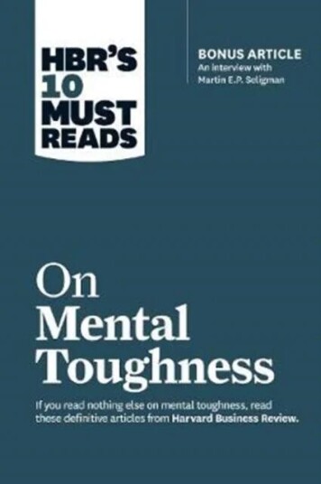 Hbr'S 10 Must Reads On Mental Toughness (With Bonu Av Martin E.P. Seligman, Tony Schwartz, War Bennis