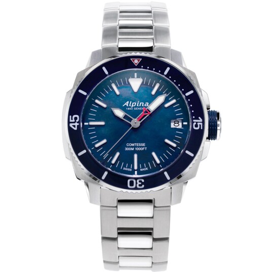 Alpina Seastrong Diver Comtesse AL-240MPN2VC6B - Dame - 34 mm - Analog - Kvarts urverk - Safirglass