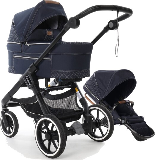 Emmaljunga Barnevogn NXT90 De Lux Black Scandinavian Blue