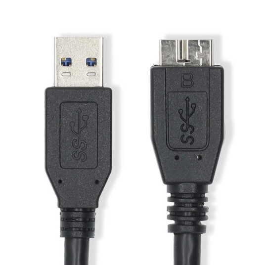 Nedis USB-kabel | USB 3.2 Gen 1 | USB-A Han | USB Micro-B Han | 5 Gbps | Nikkel belagt | 1.00 m | Rund | PVC | Sort | Label Nedis USB-kabel | USB 3.2 Gen 1 | USB-A Han | USB Micro-B Han | 5 Gbps | Nikkel belagt | 1.00 m | Rund | PVC | Sort | Label