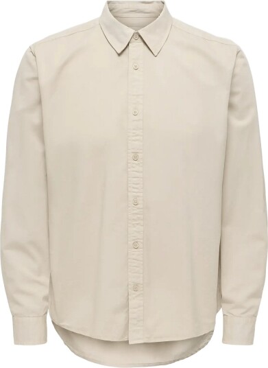 ONLY & SONS Onspalo Overdyed Ls Reg Shirt SILVER LINING XXL