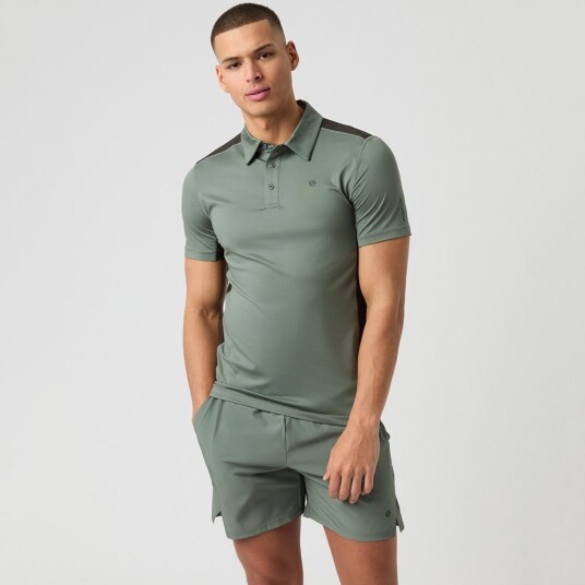 Björn Borg Ace Mesh Panel Polo Shirt Padel og tennispique herre Agave Green L