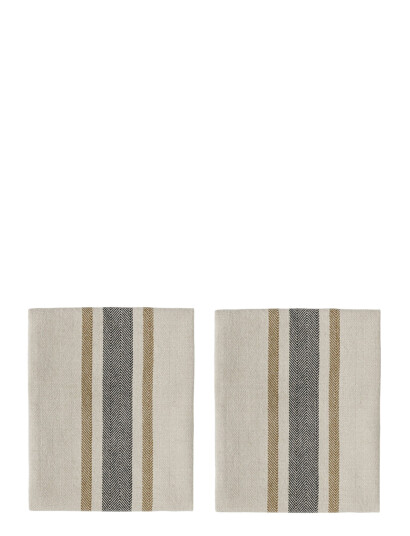 OYOY Living Design Linu Napkin - Pack Of 2 - Black - ONE SIZE x 45