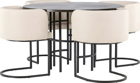 Venture Home Spisegruppe Venture Home Copenhagen Ø 115 cm med 4 Simrishamn Stoler GR23206