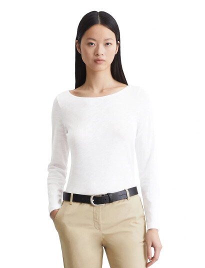 Marc O"Polo T-Shirts Long Sleeve - White - L