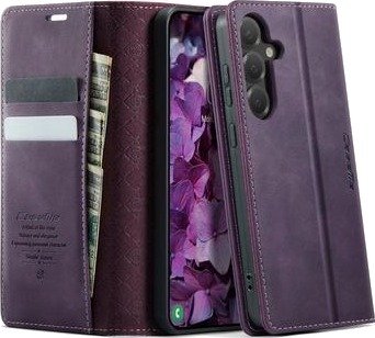 Samsung Galaxy S26 FE Caseme 033 Lommebok-etui med kalvestruktur og RFID-blokkering - Lilla
