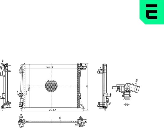 ERA 673595 Radiator motorkjøling