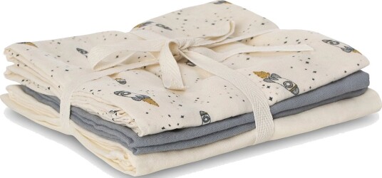 That"s Mine Bora Muslin Cloth 3-Pack Blue 70X70CM