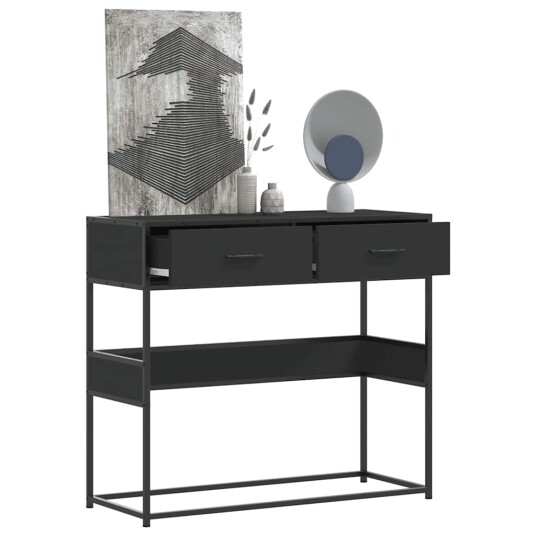 Konsollbord svart 90x35x80 cm konstruert tre 8721102842337 Konsollbord svart 90x35x80 cm konstruert tre 8721102842337