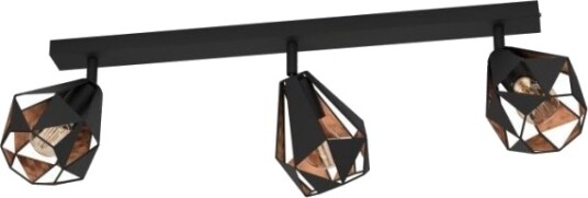 Eglo Carton 7 Spotskinne 3Xe27 Svart/Antik Kobber