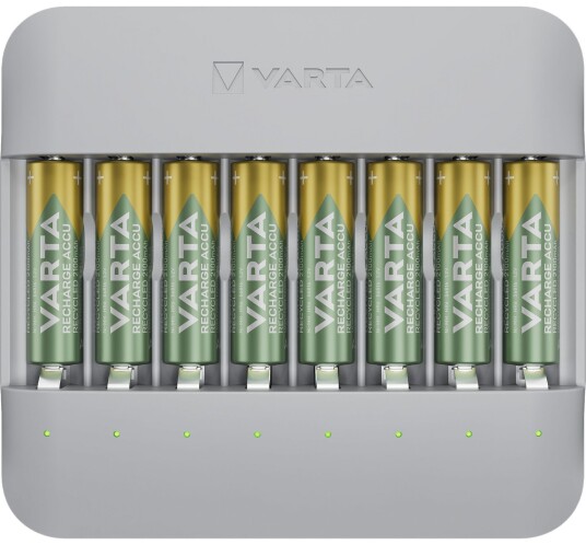 Varta Eco Charger Multi Recycled Batterilader Med 8 x AA 2100mAh Varta Eco Charger Multi Recycled Batterilader Med 8 x AA 2100mAh