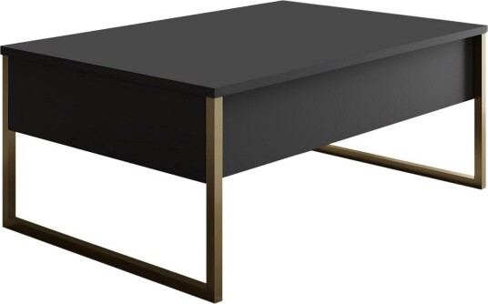 Luxe Sofabord 90x40 cm Svart/Gull - Hanah Home