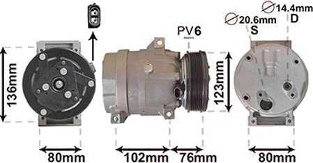 VAN WEZEL 4300K069 AC-kompressor