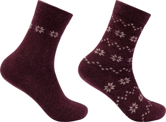 Lun Wool ullsokker burgunder 36 41 2 par