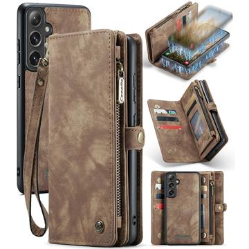 Samsung Galaxy S24+ Caseme 008 2-i-1 Multifunksjonell Lommebok-deksel Brun
