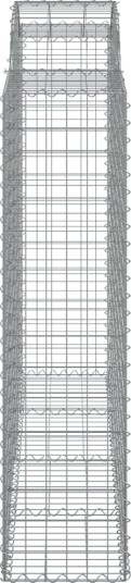 vidaXL Gabionkurver buede 20 stk 200x50x160/180 cm galvanisert jern