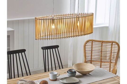 Taklampe Medninagar Lysebrun