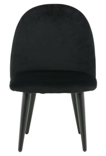Velvet spisestuestoler til barn velour svart.