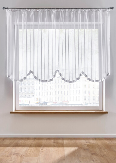 bonprix Gardinbue Elly 1 (H/B: 100/300 cm),2 (H/B: 100/400 cm),3 (H/B: 100/500 cm),4 (H/B: 120/300 cm),5 (H/B: 120/400 cm),6 (H/B: 120/600 cm),7 (H/B: 140/400 cm),8 (H/B: 140/600 cm) hvit