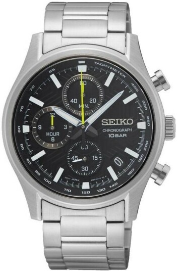 Seiko Herreklokke SSB419P1 Classic Sort/Stål Ø39 mm