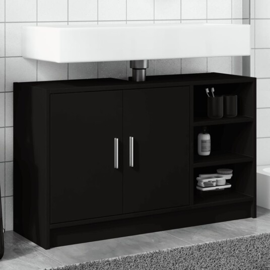 Servantskap svart 90x29x55 cm konstruert tre 8721102815454