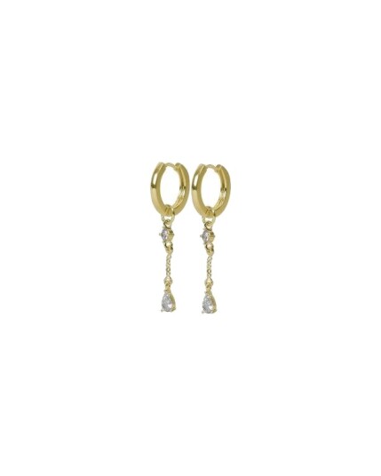 SNÖ of Sweden Trinity Chain Pendant Ring Ear G/Clear Onesize Gold ONE SIZE
