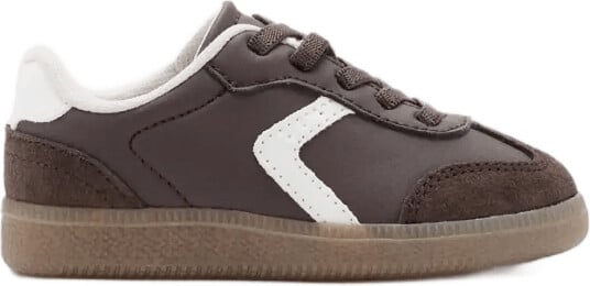 Mango Two Tone Trainers With Leather Details Brown 25