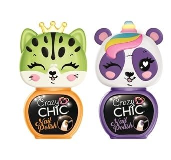 Crazy Chic Lovely Animals neglelakk Lilla og oransje 18842